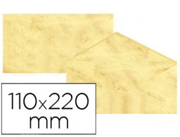 25 sobres 110x220mm. 90g/m² pergamino marmoleado amarillo